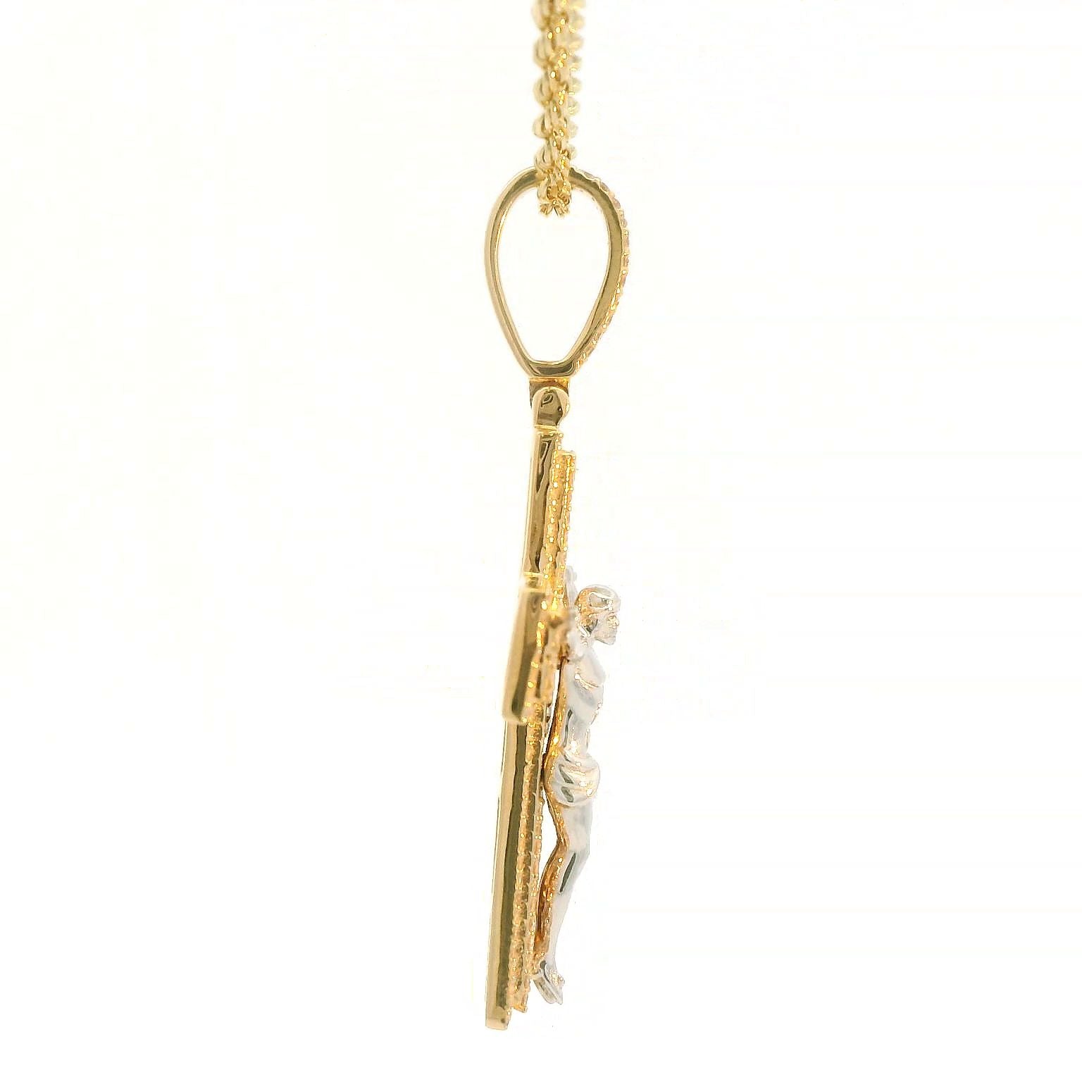 DIAMOND CROSS 14K YELLOW GOLD